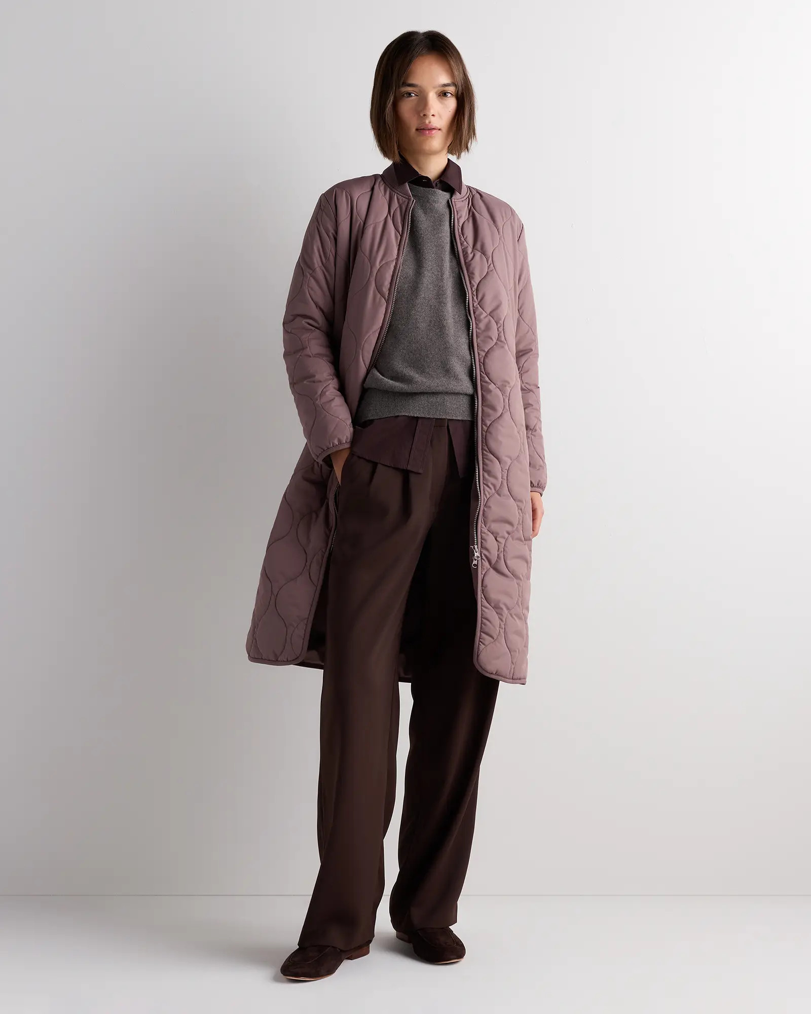 Featherless Quilted Puffer Long Coat | Quince