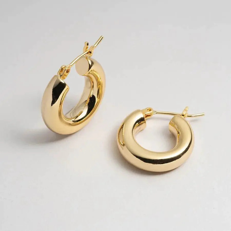 Holly Hollow Hoop Earrings | BONHEUR JEWELRY