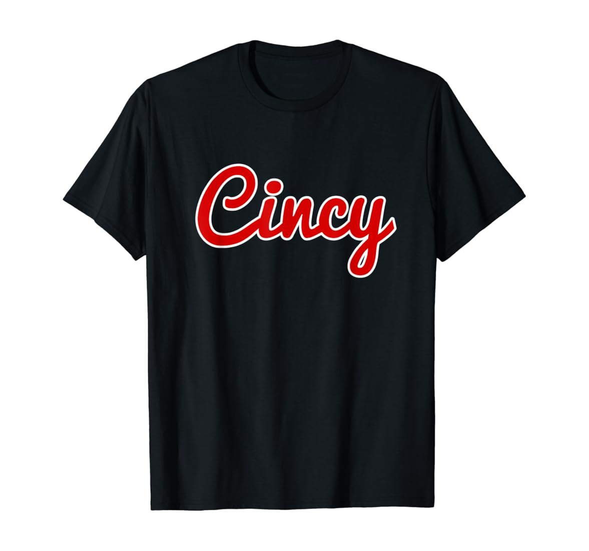 Cincinnati Ohio Classic Red Script Cincy City T Shirt | Amazon (US)