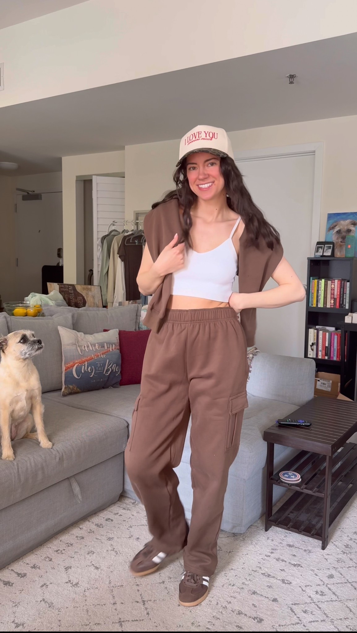dog park outfit, casual dog walking look, sporty street style, brown cargo sweats, petite loungewear outfit, comfy park outfit, fall athleisure style, sneakers and joggers outfit, neutral tone streetwear, cozy girl aesthetic, casual errands outfit, cargo joggers for petites, dog mom style, laid-back weekend outfit, baseball cap outfit, sweatshirt tied around shoulders, monochrome brown outfit, relaxed city stroll look, cute dog walking outfit, casual chic for petites

#LTKStyleTip #LTKFindsUnder50 #LTKPetite