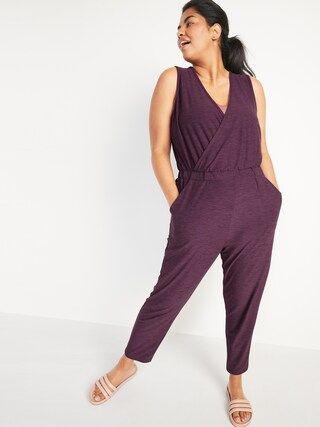 Breathe ON Cross-Front Sleeveless Jumpsuit for Women | Old Navy (US)