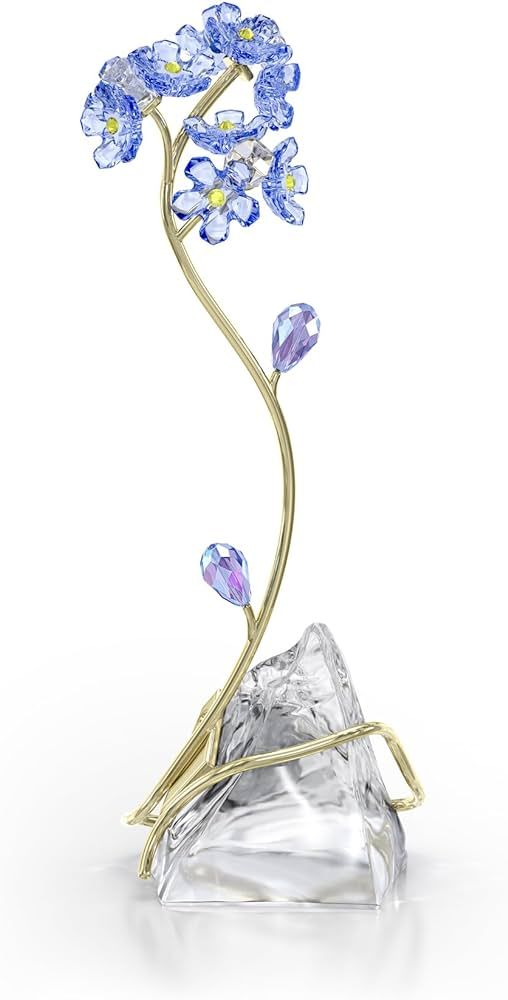 Swarovski Florere Forget-Me-Not Figurine, Multicolored Crystals and Gold-Tone Finished Metal, Par... | Amazon (US)