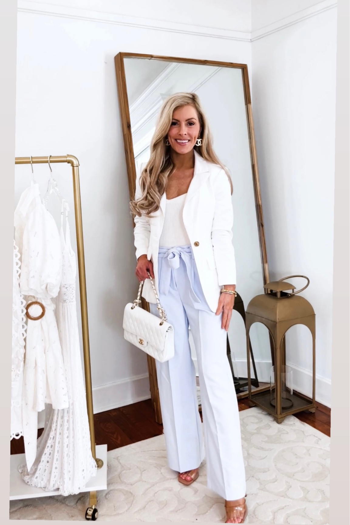 Discount white blazer outfit for work Free Shipping