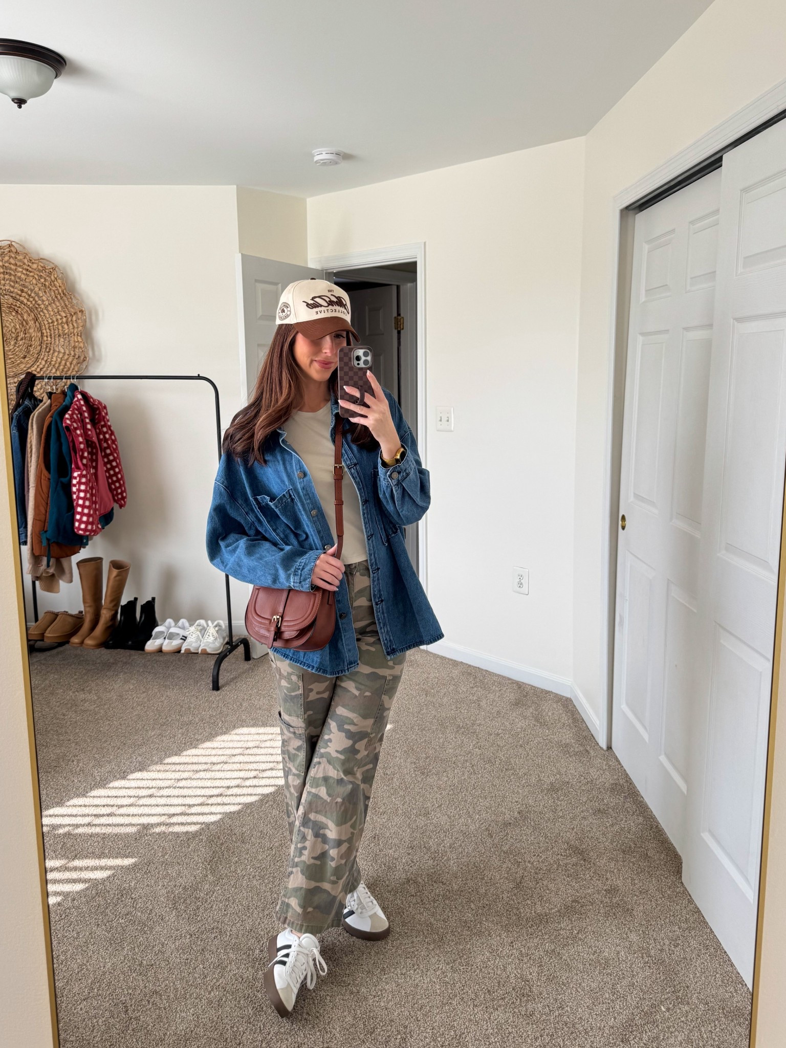 DAY 1 - EASY MOM OUTFITS
•Cargo Pants – sized down one (normally M, I like the fit of the S better!) available in short, regular & tall lengths
•Jean Jacket – sized up one for a comfier fit

#LTKmomlife #LTKootd #LTKTall