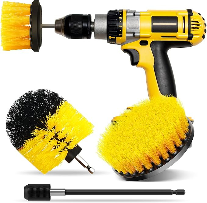 4Pack Drill Brush Attachment Set, Scrub Brush for Drill, Power Scrubber Brushes with Extended Att... | Amazon (US)