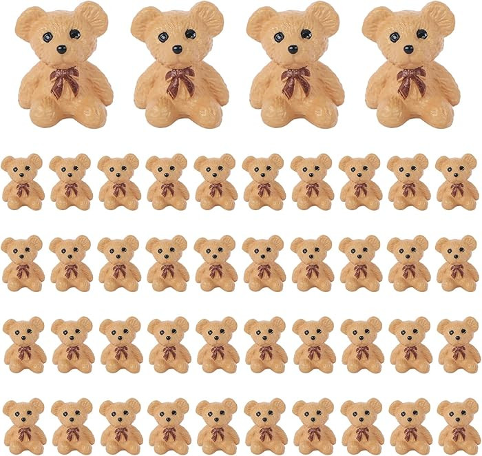20Pcs Mini Bear Figurines Resin Animal Statue Ornaments Tiny Potted Home Cake Decor Bear DIY Craf... | Amazon (US)