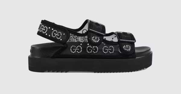 Women's GG sandal with crystals | Gucci (US)