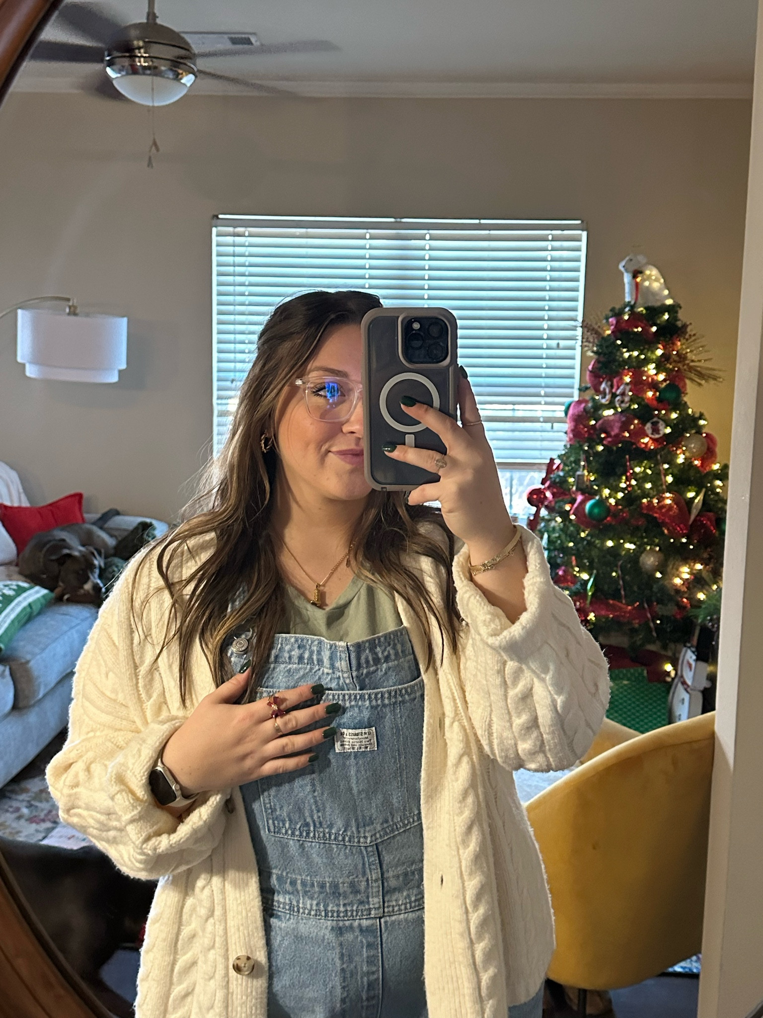 I’m wearing the Levi’s overalls from free people in a size large. I wanted them to be oversized but I would say they fit true to size. I also included some other options for overalls from free people and Cotton On! I own a pair of overalls from Cotton and they are amazing. I also 100% recommend the bow ring from Kendra Scott. It is such a cute piece to wear during the holidays or even just for casual wear! 

#LTKmidsize #LTKSeasonal #LTKHoliday