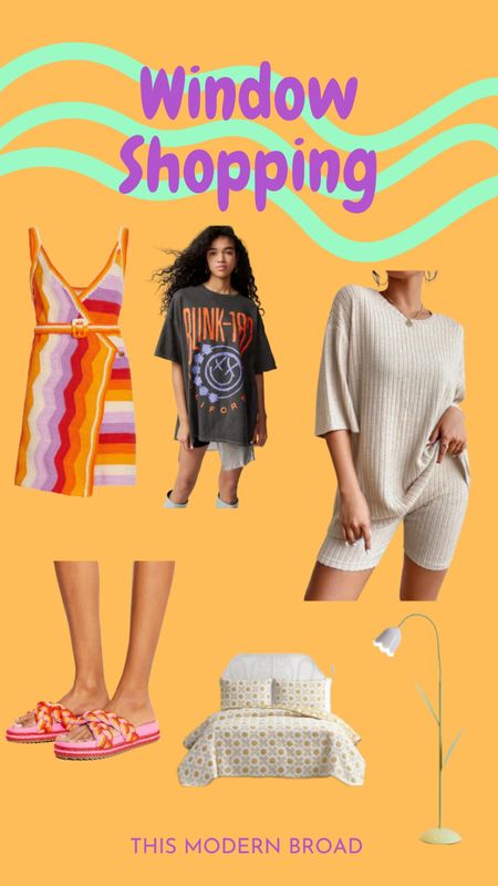 Current window shopping favorites. Farm rio crotchet dress, blink 182 t-shirt dress, ribbed knit bike short set, colorful espadrilles, daisy bedding, tulip floor lamp

#LTKhome #LTKstyletip #LTKFind