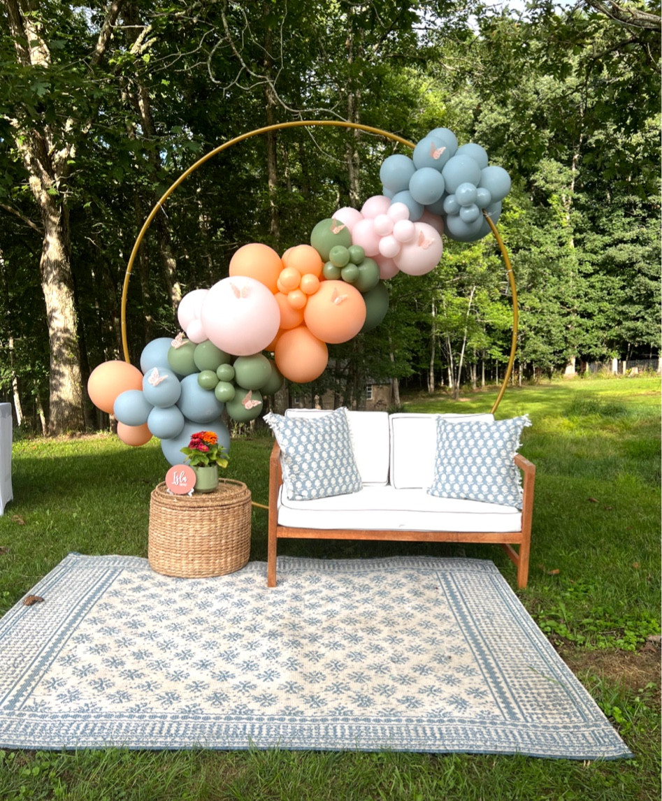Party decor / baby shower / balloon arch / outdoor party / Etsy / patio furniture/ summer baby shower / bridal shower 

Balloons are from Lushra
Colors are  eucalyptus, fog, pastel pink, And cheeky 

#LTKParties #LTKWedding #LTKBaby