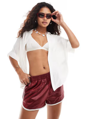 Monki oversize boxy blouse in white | ASOS (Global)