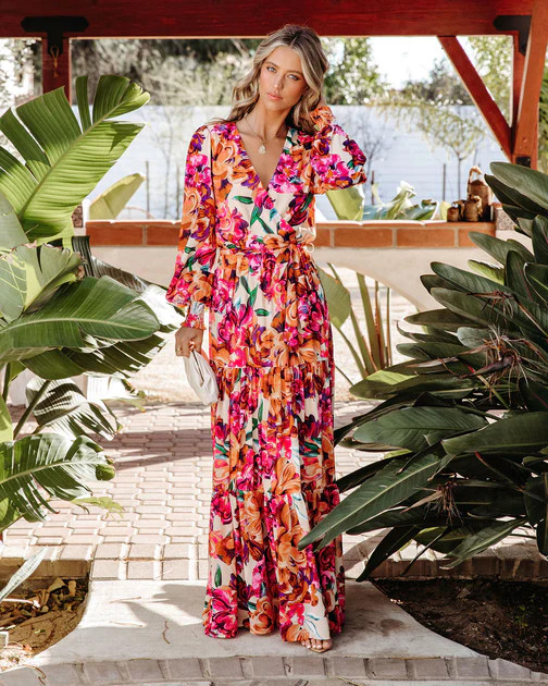 Elowen Floral Tiered Maxi Dress | VICI