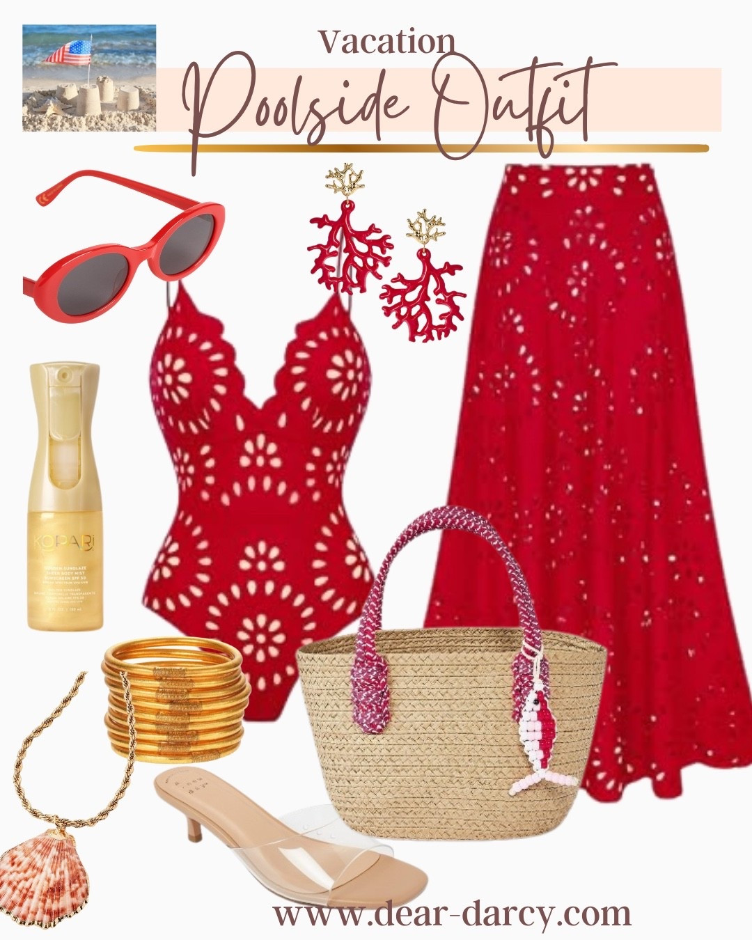 Headed to the pool or beach…
And can go straight to lunch..

Here’s another great flax maker swimsuit and cover up set.. high quality and so affordable …
Wait tell you get all the compliments 

Fun sunnies
A great affordable draw bag with fish charm

Coral red earrings 
She’ll necklace 

Stack of gold Budha girl bracelets  waterproof and so good I’ve worn for years 

A great clear kitten heal 

I love this clean beauty gold simmer spf  spray

#LTKootd #LTKTravel #LTKOver40