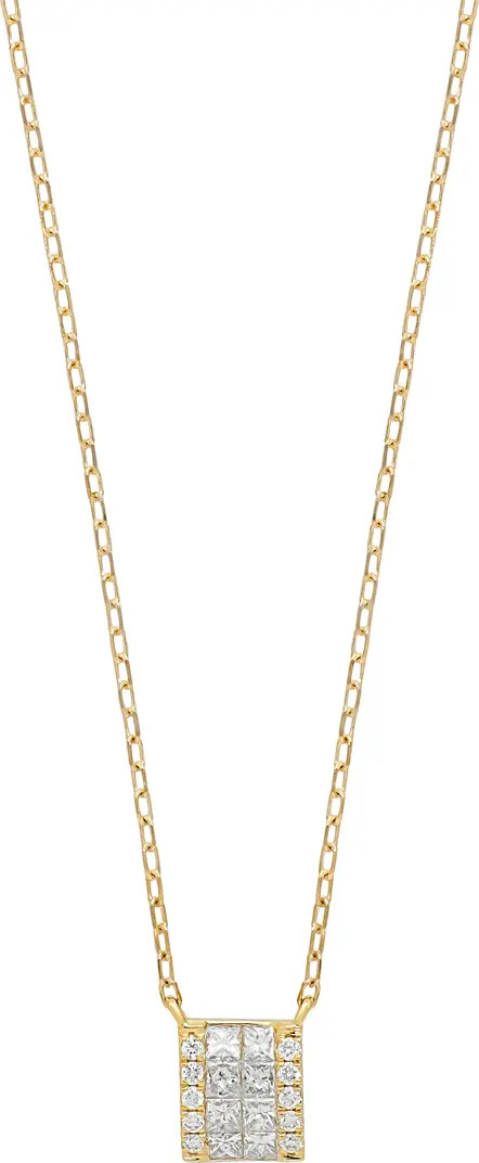 Bony Levy Gatsby Diamond Square Pendant Necklace | Nordstrom | Nordstrom