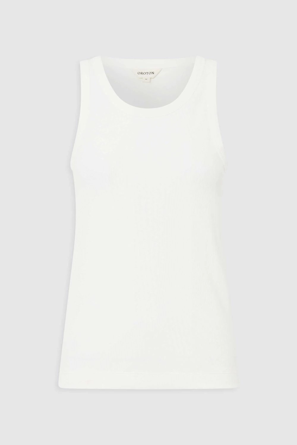 Lottie Rib Tank - Antique White | Oroton | Oroton
