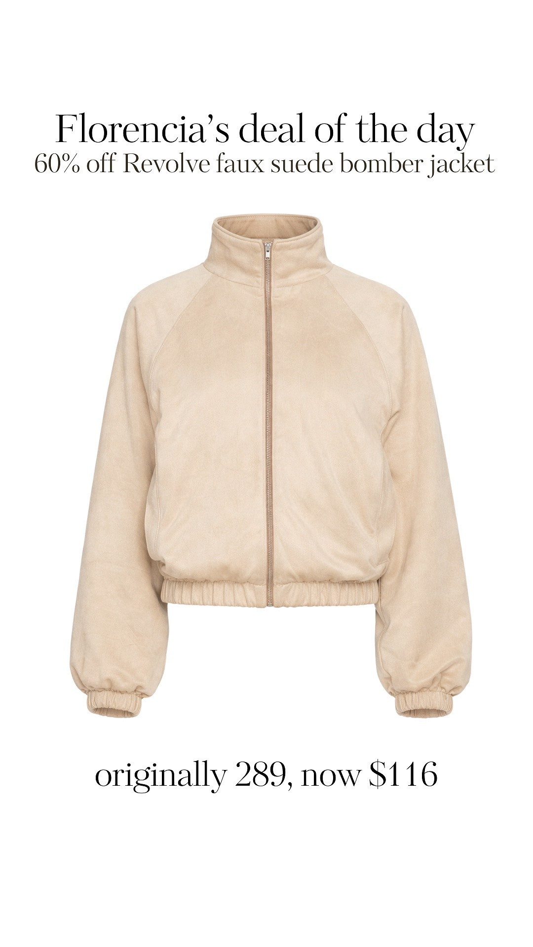 Good morning ladies! Happy Wednesday🤩🫶🏽

Today’s deal of the day is 60% off of this classic suede bomber jacket from revolve, the lovers and friends brand 🔥🔥

I’ve ordered many pieces from this brand specifically and have had great experiences, super high-quality, and always on trend styles 🙏🏽🙏🏽✨

#LTKdayinmylife #LTKootd #LTKSaleAlert