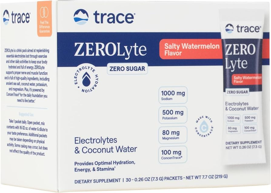 Trace Minerals ZeroLyte - Sodium & Electrolyte Replenishment - Energy & Hydration Support Drink P... | Amazon (US)