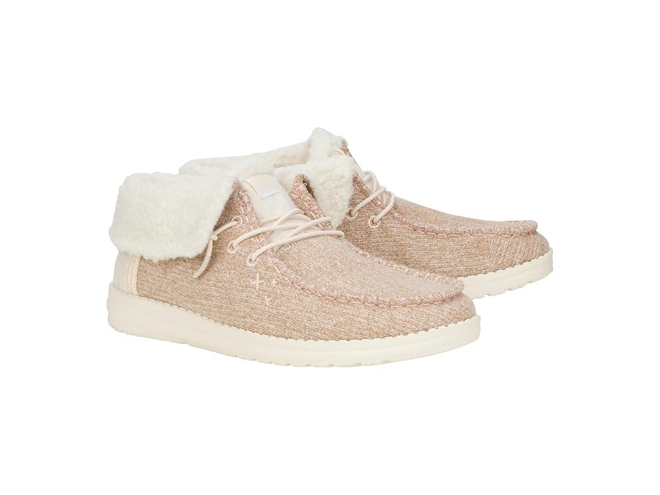 Hey Dude Wendy Fold Brushed Cozy (Ivory) Women's Boots | Zappos