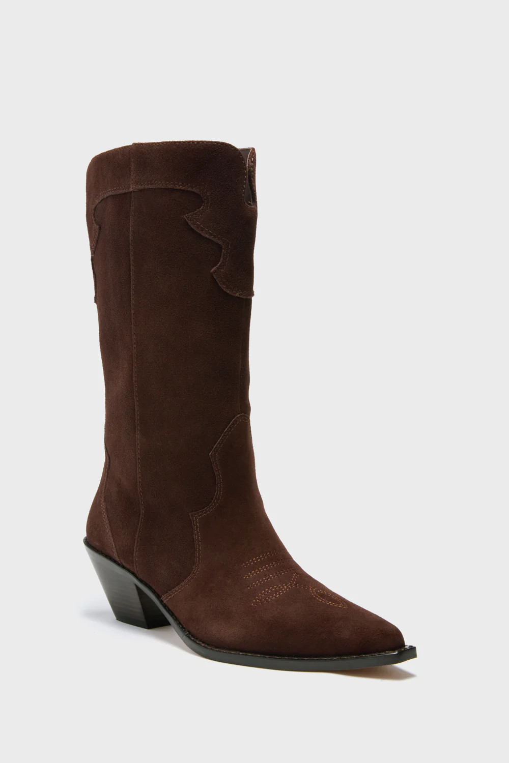 Chocolate Brown Suede Wilson Western Boots | Tuckernuck (US)