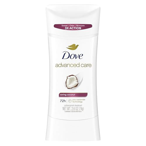 Dove Advanced Care Antiperspirant Deodorant Stick Caring Coconut for Helping Repair Skin Barrier After Shaving, with 72-Hour Sweat & Odor Protection, 2.6 oz | Amazon (US)