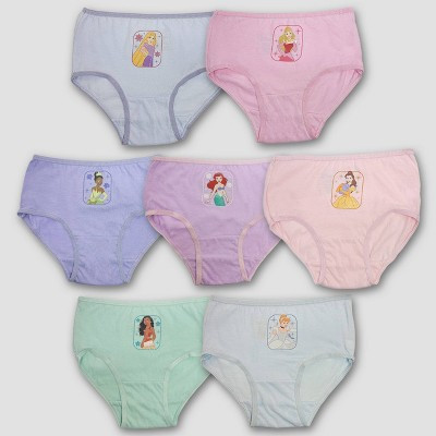 Toddler Girls' Disney Princess 7pk Bikini Underwear - 4T | Target