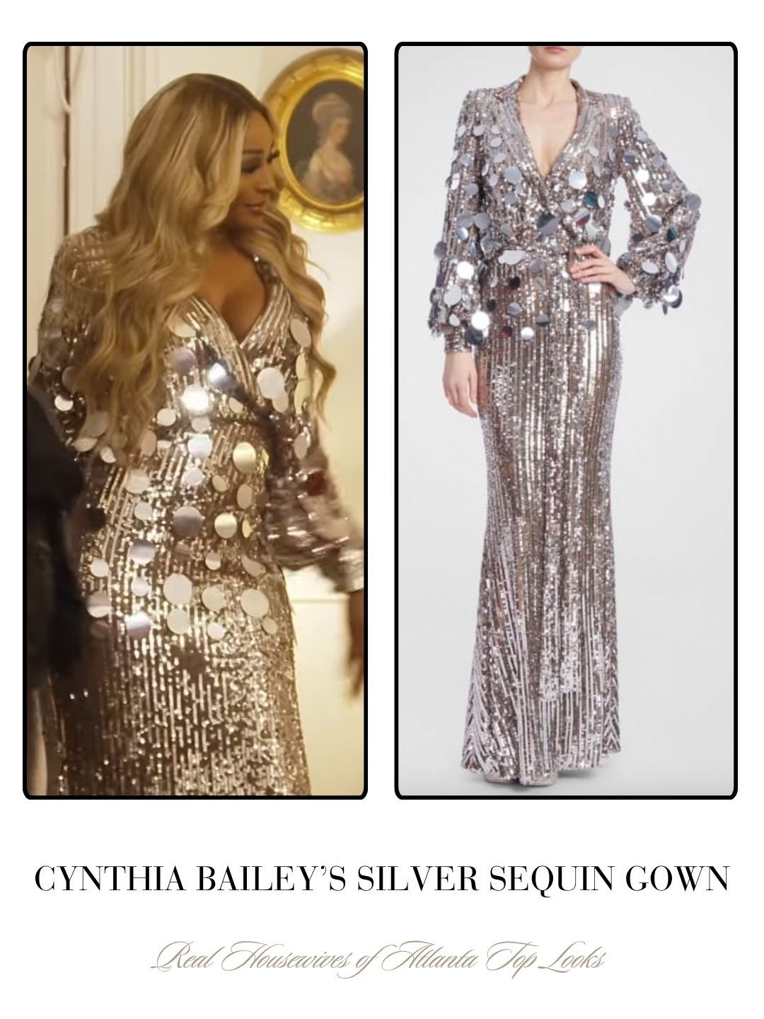 Cynthia Bailey’s Silver Sequin Gown