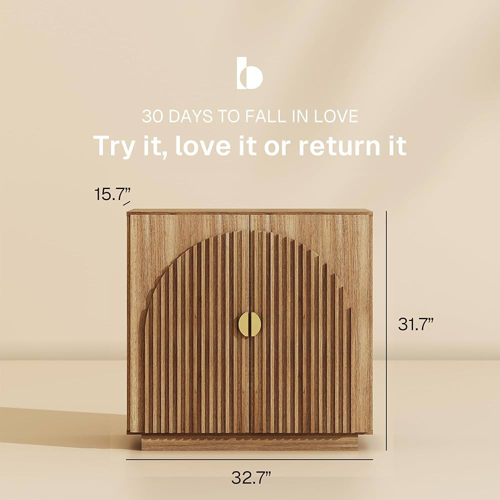 BELLEZE Modular Fluted Sideboard Buffet Cabinet with Storage, Mid-Century Modern Console Table wi... | Amazon (US)