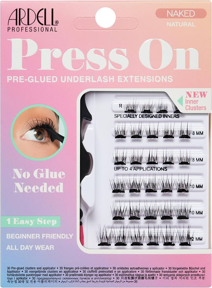 Ardell Naked Press On Lashes Pre-Glued Eyelash Clusters Extensions - Self Adhesive Eyelashes, Nat... | Amazon (US)