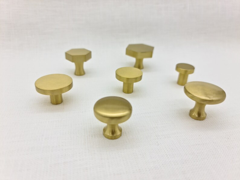 Solid Brass Cabinet Knobs | Solid Brass Drawer Pulls | Door Knobs | Hexagon Handles | Gold pulls ... | Etsy (UK)