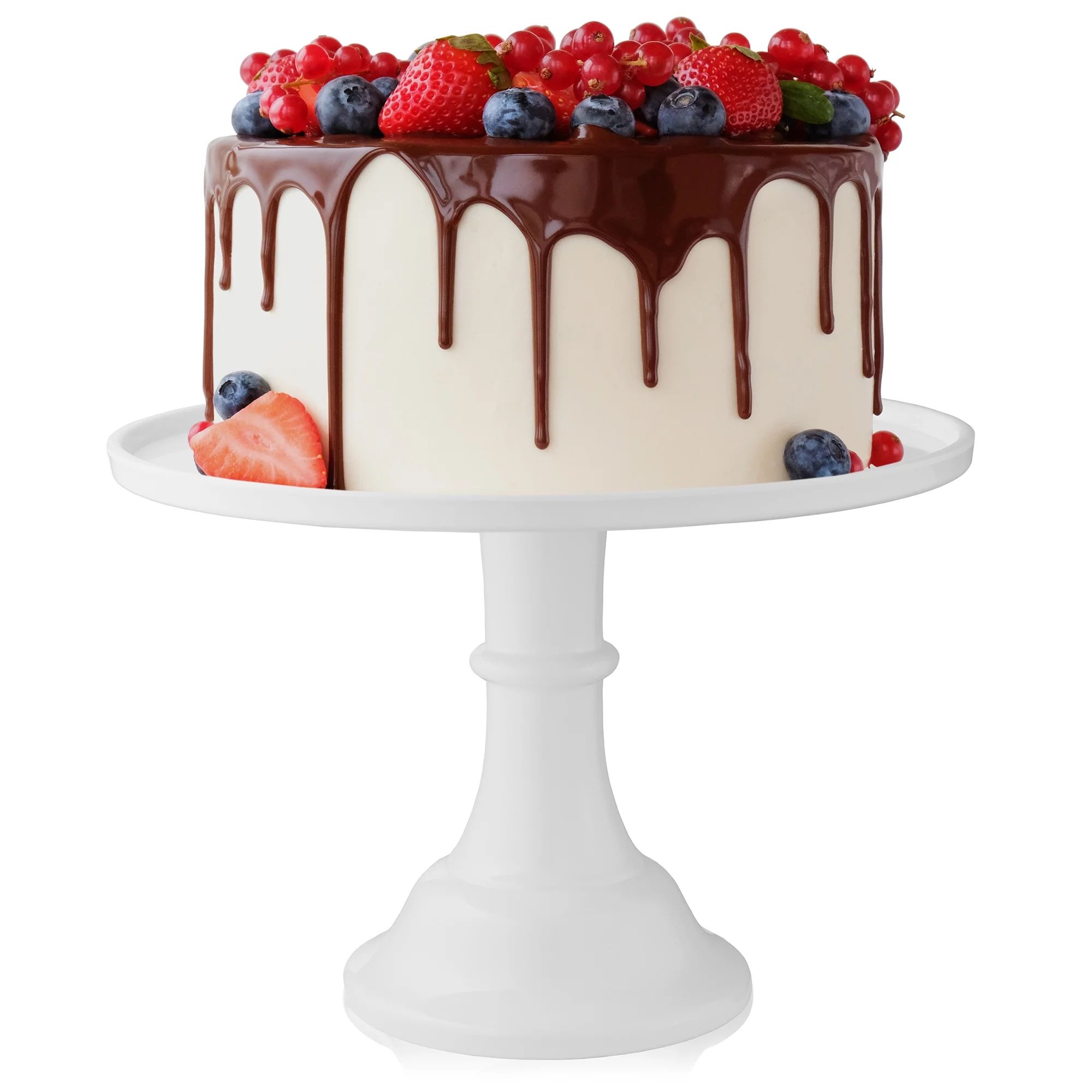 Last Confection Round Cake Stand in White, 11" Pedestal Dessert Table Display Holder - Walmart.co... | Walmart (US)