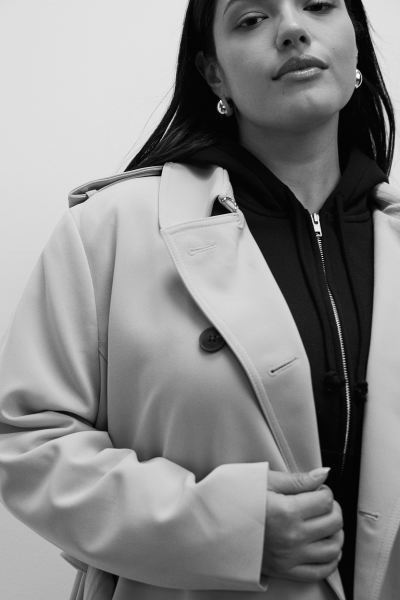 Double-breasted Trenchcoat - Beige - Ladies | H&M US | H&M (US + CA)