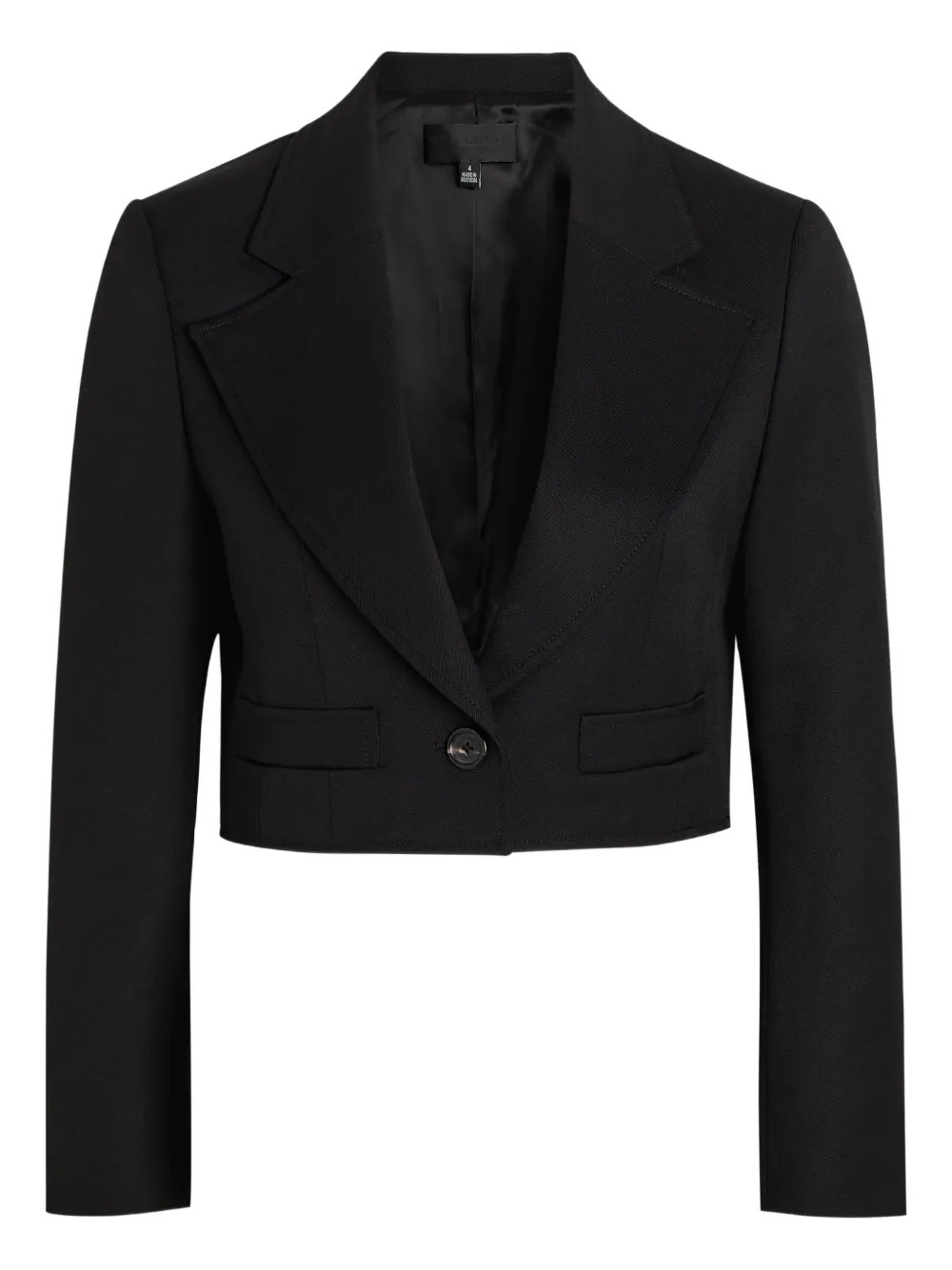 Nili Lotan Belino Cropped Wool Jacket | Black | FARFETCH | Farfetch Global