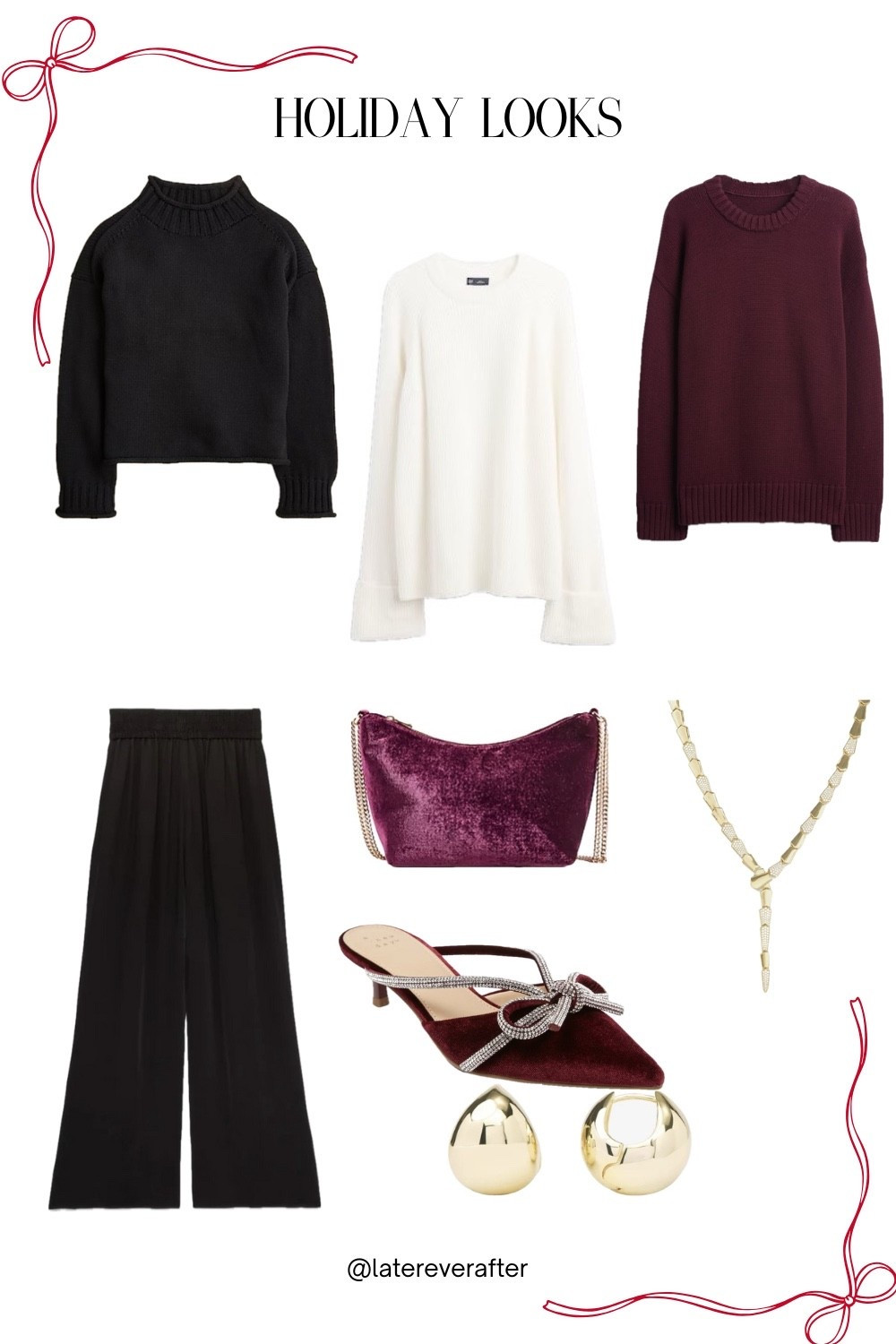 Holiday looks, sayin pants and oversized sweater 

#LTKGiftGuide #LTKOver40 #LTKHoliday