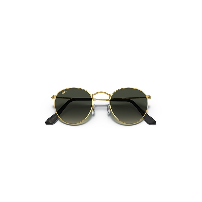 Ray-Ban Round Metal @collection Sunglasses Gold Frame Grey Lenses 50-21 | Ray-Ban (US)