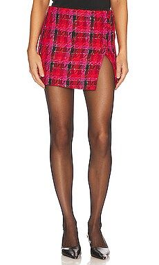 Lovers and Friends x Rachel Madix Mini Skirt in Black & Red from Revolve.com | Revolve Clothing (Global)