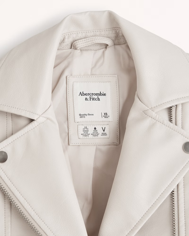 Vegan Leather Moto Jacket | Abercrombie & Fitch (US)