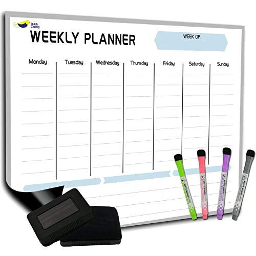 Magnetic Weekly Dry Erase Board Calendar for Refrigerator - Latest Premium Nano Technology Stops Sta | Amazon (US)