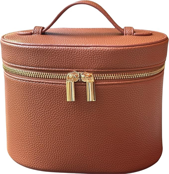 JAZD Vanity Case Makeup Bag with Removable Organizer Divider, Travel Toiletry Cosmetic Organizer ... | Amazon (US)