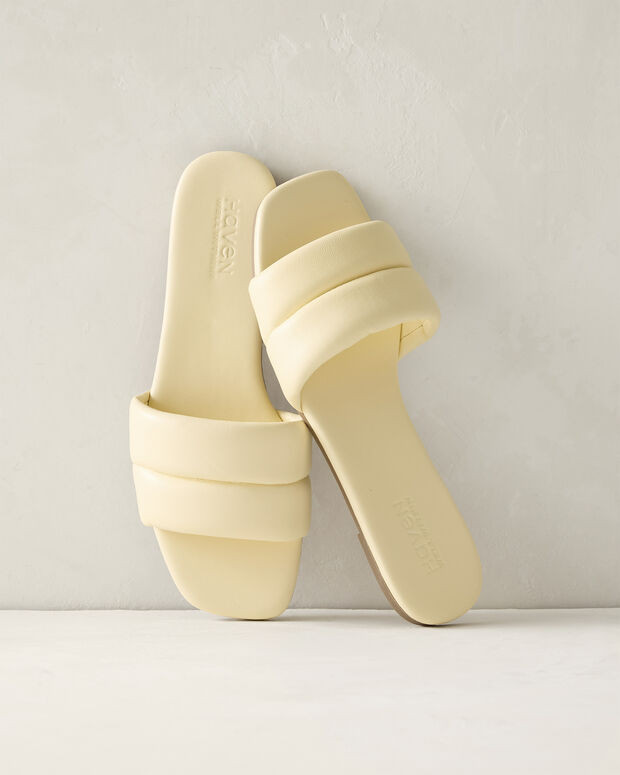 Quilted Leather Slides | Haven Well Within