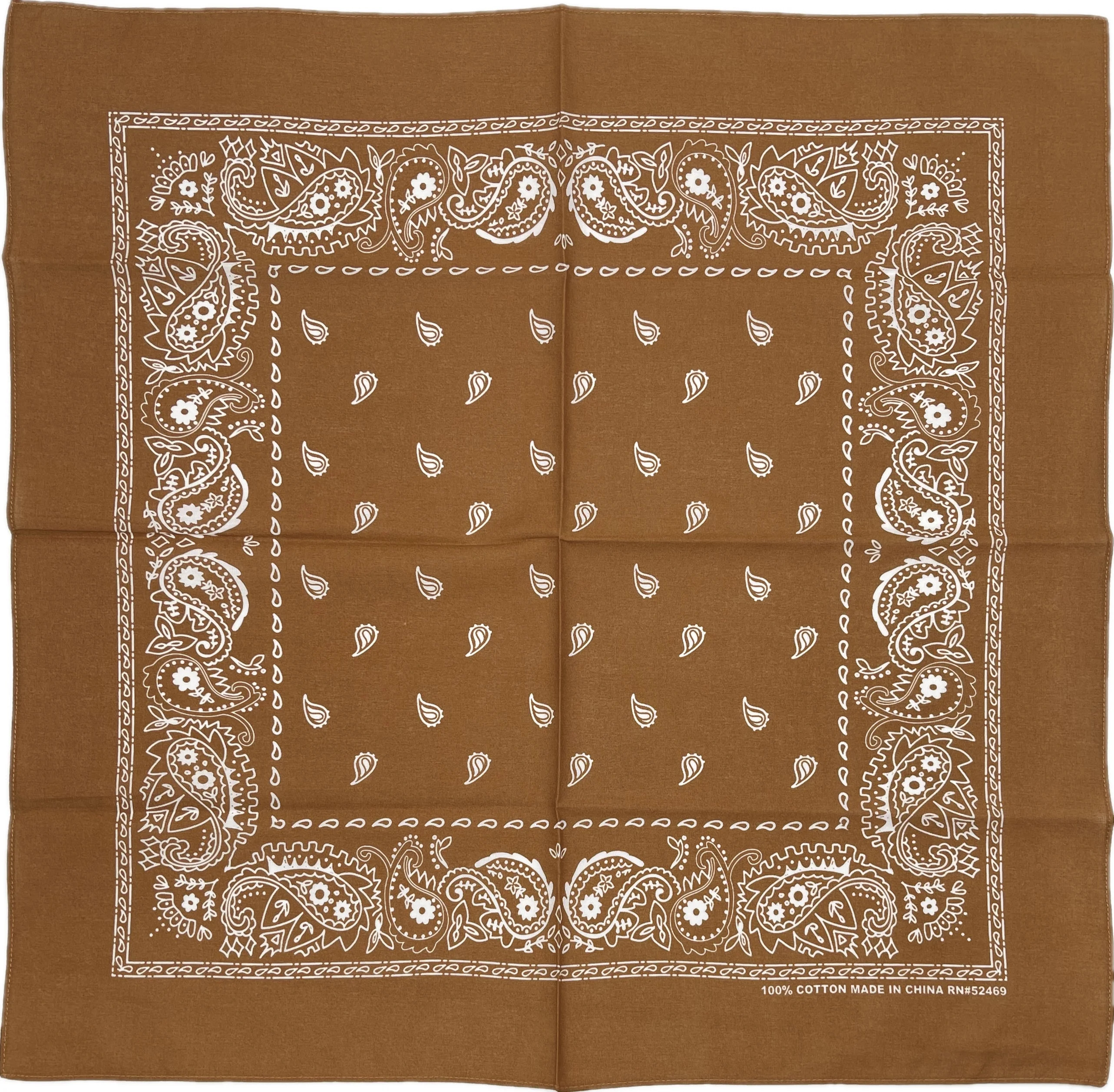 George Traditional 100% Cotton Bandana Paisley Brown - Walmart.com | Walmart (US)