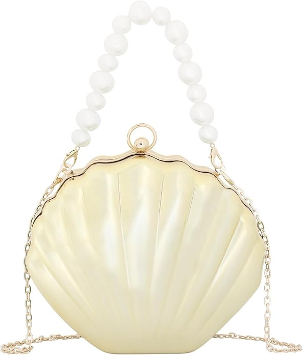 Women Mini Seashell Evening Clutch Top-Handle Bag Cross-body Bag | Amazon (US)