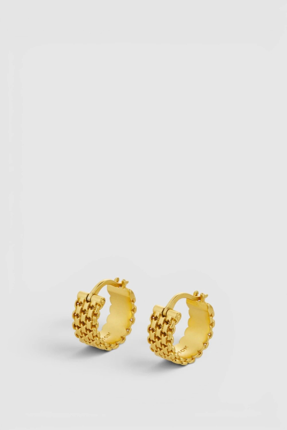 Mathilde Mini Hoops Worn Gold | Oroton
