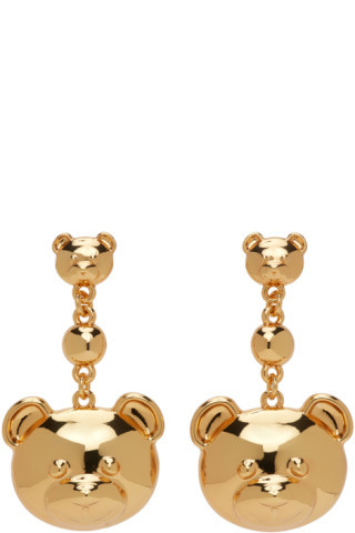 Gold Dangly Teddy Earrings | SSENSE