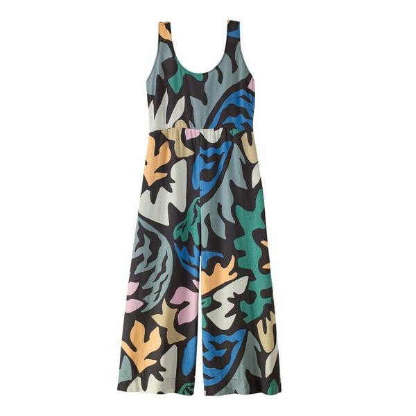 Women's Patagonia Garden Island Jumpsuit Large Abstract Kaleido Big: Black | Scheels Sports