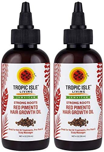 Tropic Isle Living Jamaican Strong Roots Red Pimento Hair Growth Oil 4 oz (Pack of 2) | Amazon (US)