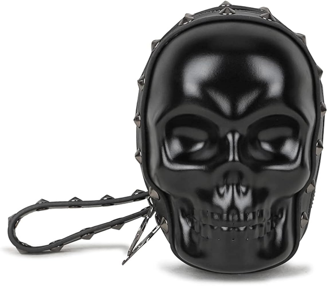 3D Skull Purse Wristlet Bag Waist Pack for Women Rivet Punk Gothic Clutch Wallet Handbag Belt Bag... | Amazon (US)