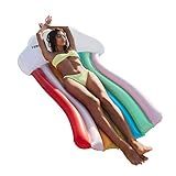 FUNBOY Giant Inflatable Rainbow Lounger Float, Luxury Raft for Summer Pool Party and Entertainment | Amazon (US)
