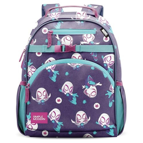 Simple Modern Large Marvel Kids Backpack for School Girls and Boys | Elementary Backpack for Teen | Fletcher Collection | Kids - 16" tall | Spider Gwen | Amazon (US)
