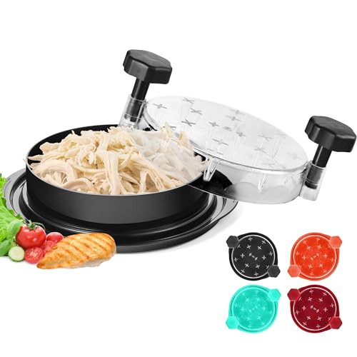 Chicken Shredder Tool Twist: 2026 Pro Food-Grade Visible Meat Shredder with Strong Anti-Slip Base, Ergonomic Handle, Chicken Breast Shredder, Suitable for Pork Beef Chicken - Black | Amazon (US)