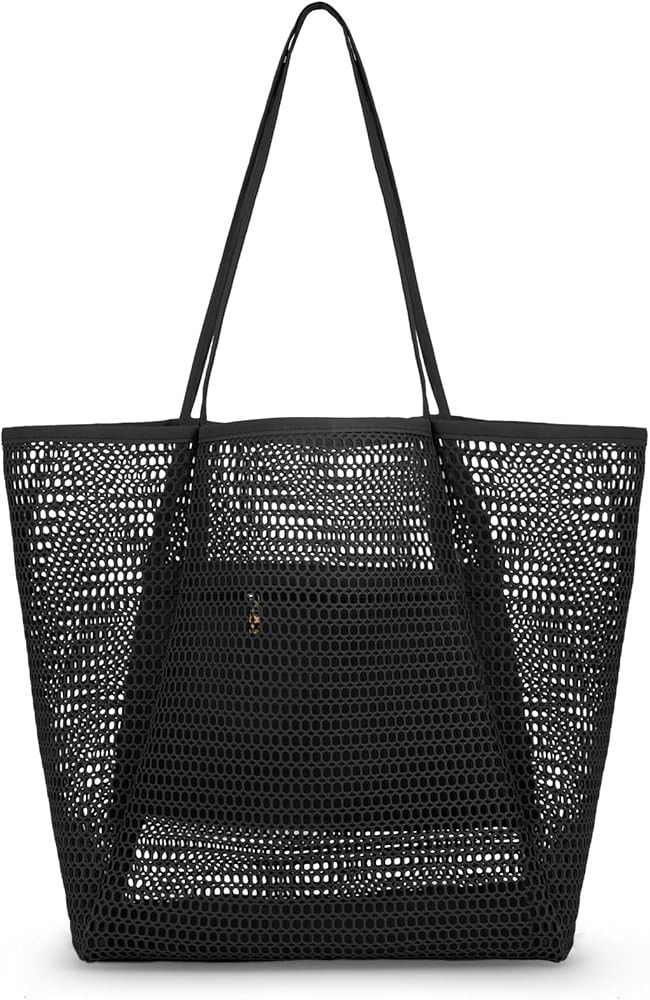 Iioscre Mesh Beach Tote Bags for Womens,Large Beach Bags Suitable for Beach Swimming Pools Travel... | Amazon (US)